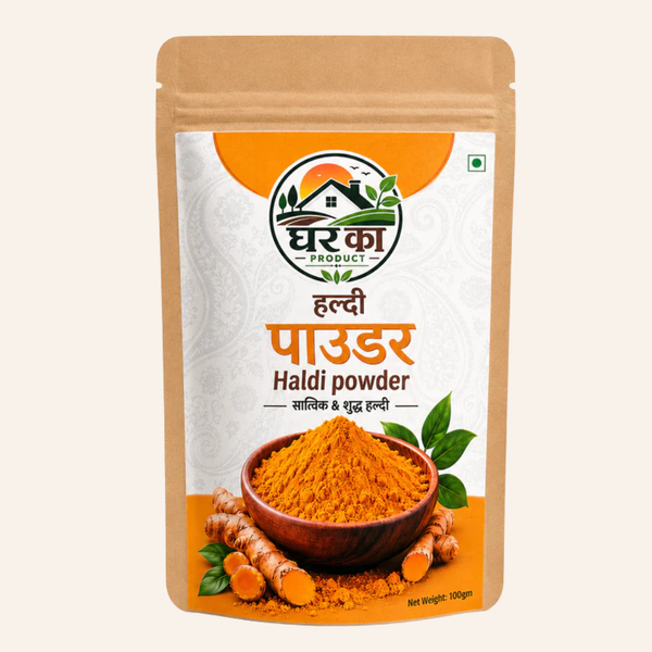 Organic Haldi Powder (100g) – Pure & Natural Turmeric | Ghar Ka Product