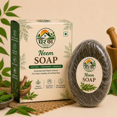 Natural Neem Soap – Handmade Herbal Soap with Neem Extract | Ghar Ka Product