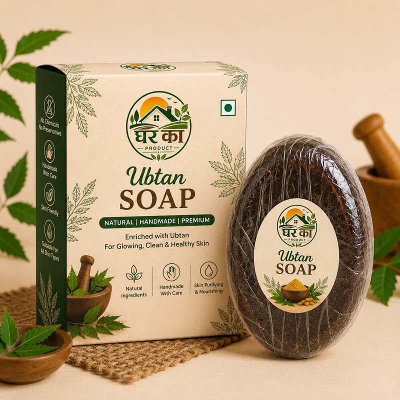 Natural Ubtan Soap – Handmade Herbal Ubtan Soap | Ghar Ka Product