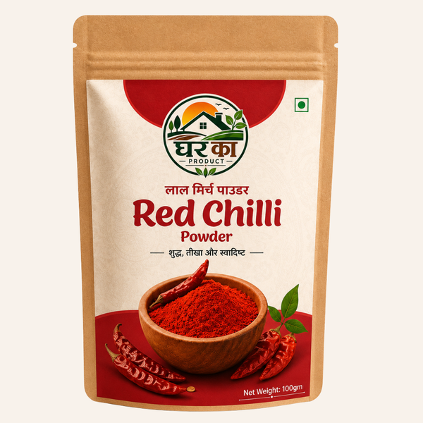 Organic Red Chilli Powder (100g) – Pure Natural Lal Mirch Powder | Ghar Ka Product